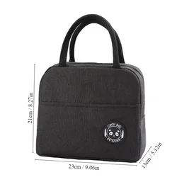 Insulated Lunch Handbag with Aluminum Foil (Black)