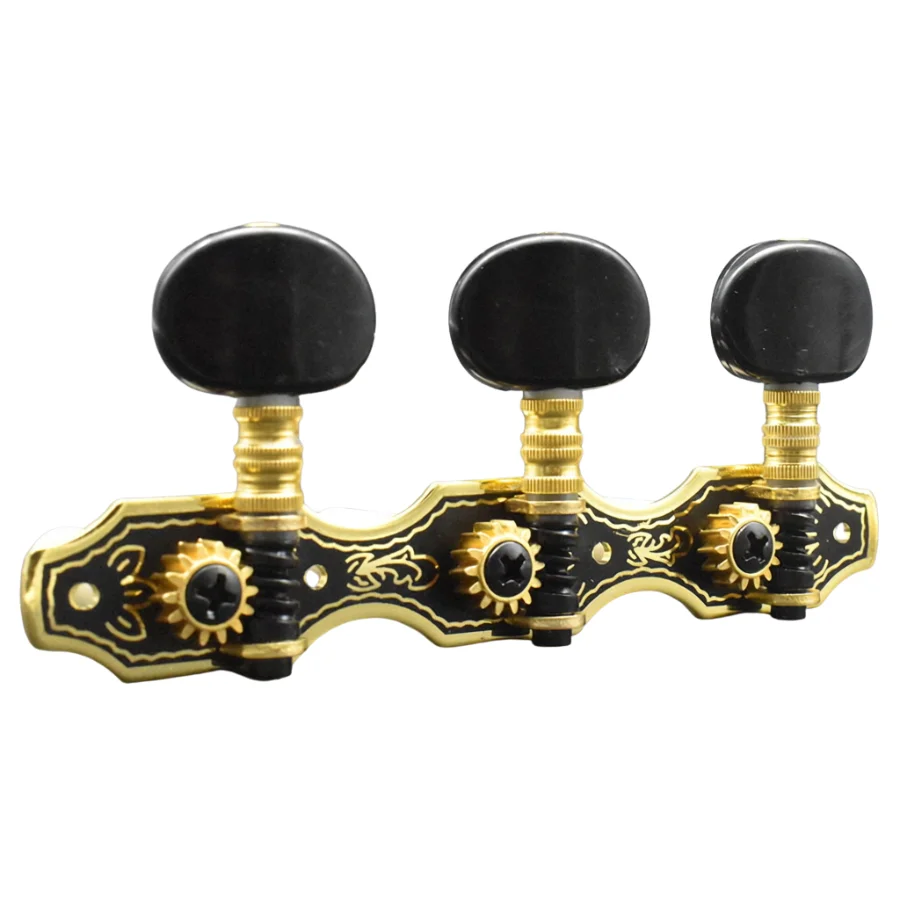 Classical Guitar Strings 3R 3L Gold Plate Tuning Pegs Keys Tuners Musical Parts