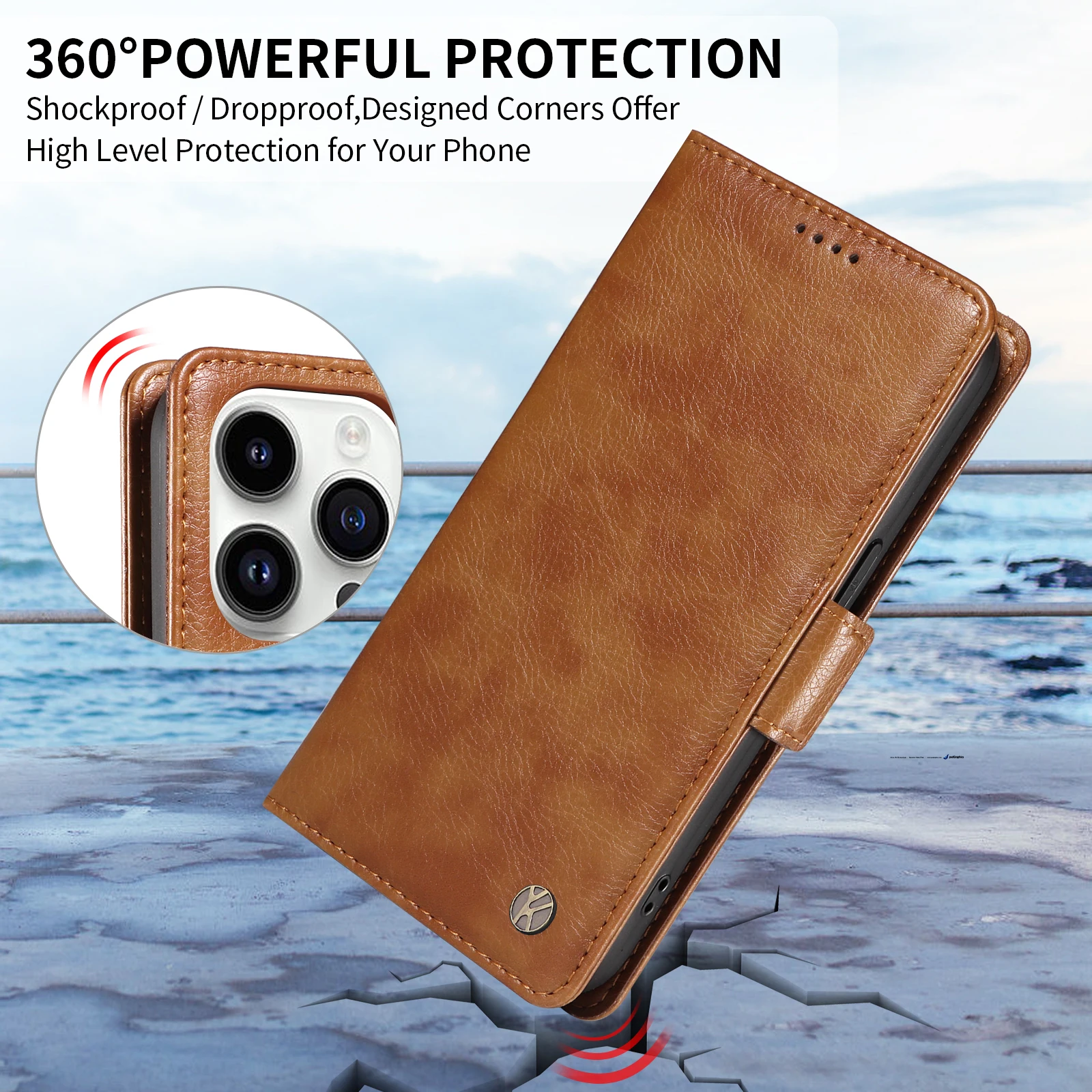 Leather Wallet Phone Case - Elegant and Durable Protection