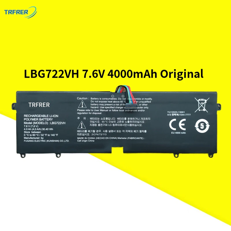 

TRFRER New Original LBG722VH Battery For Gram 13Z940 13Z970 14Z950 15Z960 15Z975 Series LBP7221E 7.6V 30.4Wh