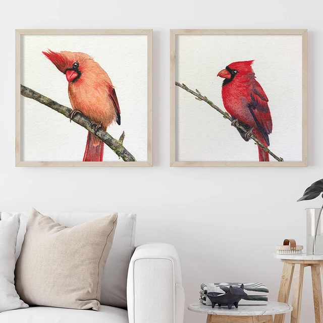 Pictures Red Birds Cardinals  Diamond Painting Full Cardinal - 5d Diy  Diamond - Aliexpress