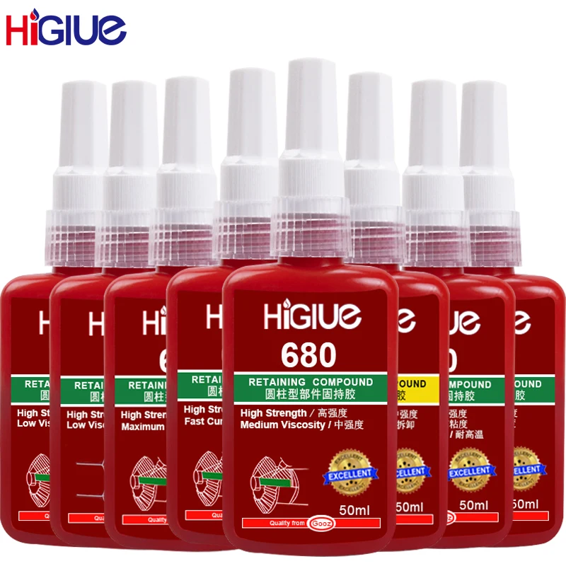 50ml Retaining Compound For Cylinder Parts Bond Gaps Sealant High Strength 638 648 Liquid Acrylic Bearing Retainer Adhesive 603