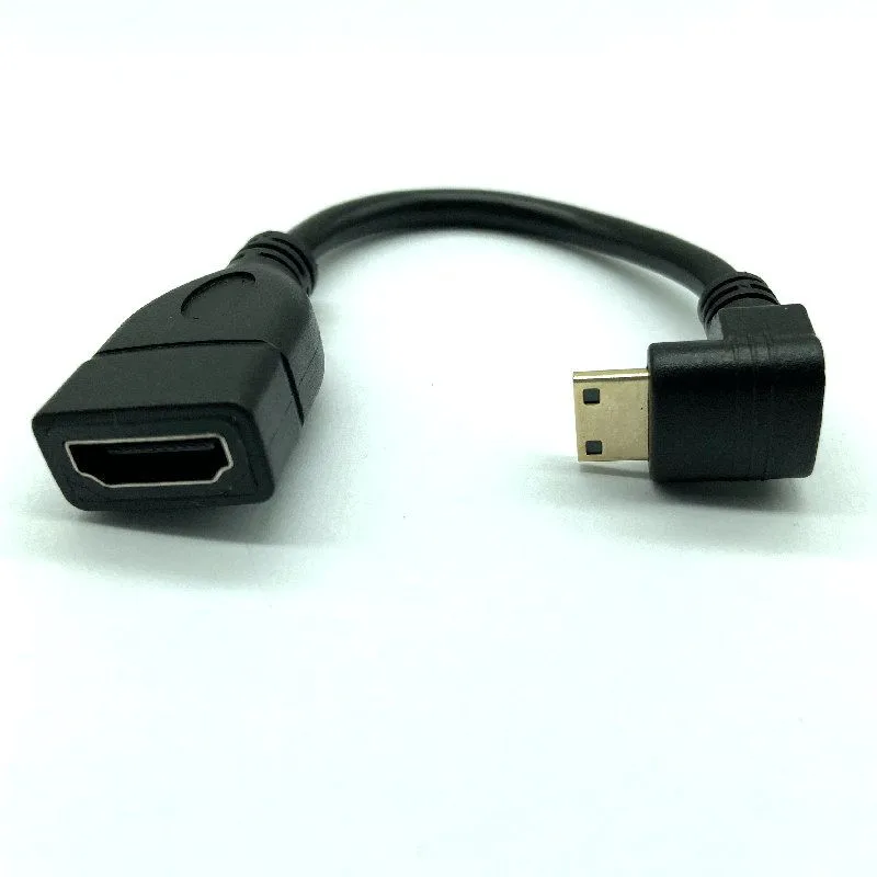 1080P Mini HDTV Male Up Down Right Left 90 Angled to HDMI-compatible Female Converter Adapter M-F Extension Adapter