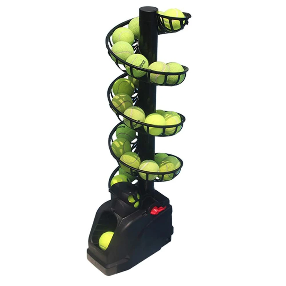 

Tennis Machine Tennis Serving Machine Lightweight Tennis Toss Machine Plug in/Batteries 30 Balls