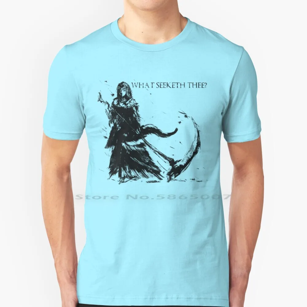Priscilla T Shirt 100% Cotone Dark Souls Priscilla Scythe Dragon Scale Furry Tail Dagger Painted World Ariamis Velka Seethe