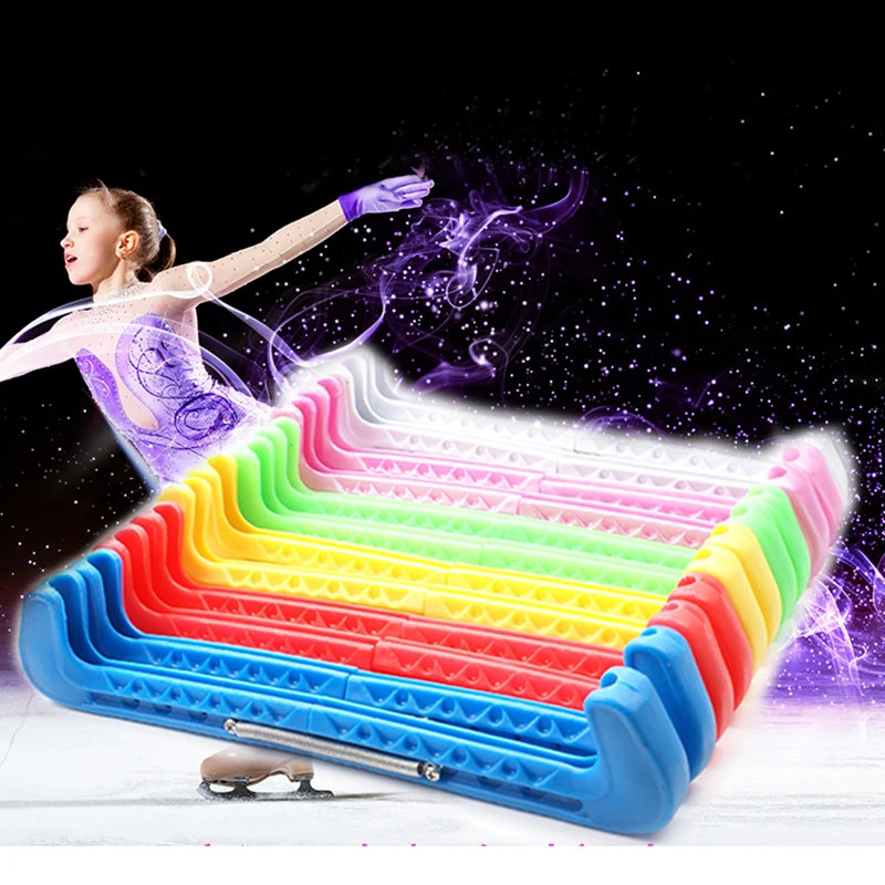 

1 Pair Figure Skate Shoe Cover Ice Knife Blade Protector Sleeve Nylon PVC Cold-resistant Adjustable Anti-slide 5 Colors