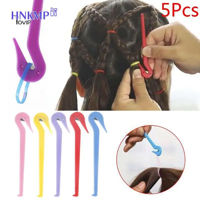 5PCS Cabelo Bandas Cortador De Borracha Descartável Elástico Removedor Ferramenta Não Machucar O Cabelo Durável Salão Headwear Corte Faca Acessórios