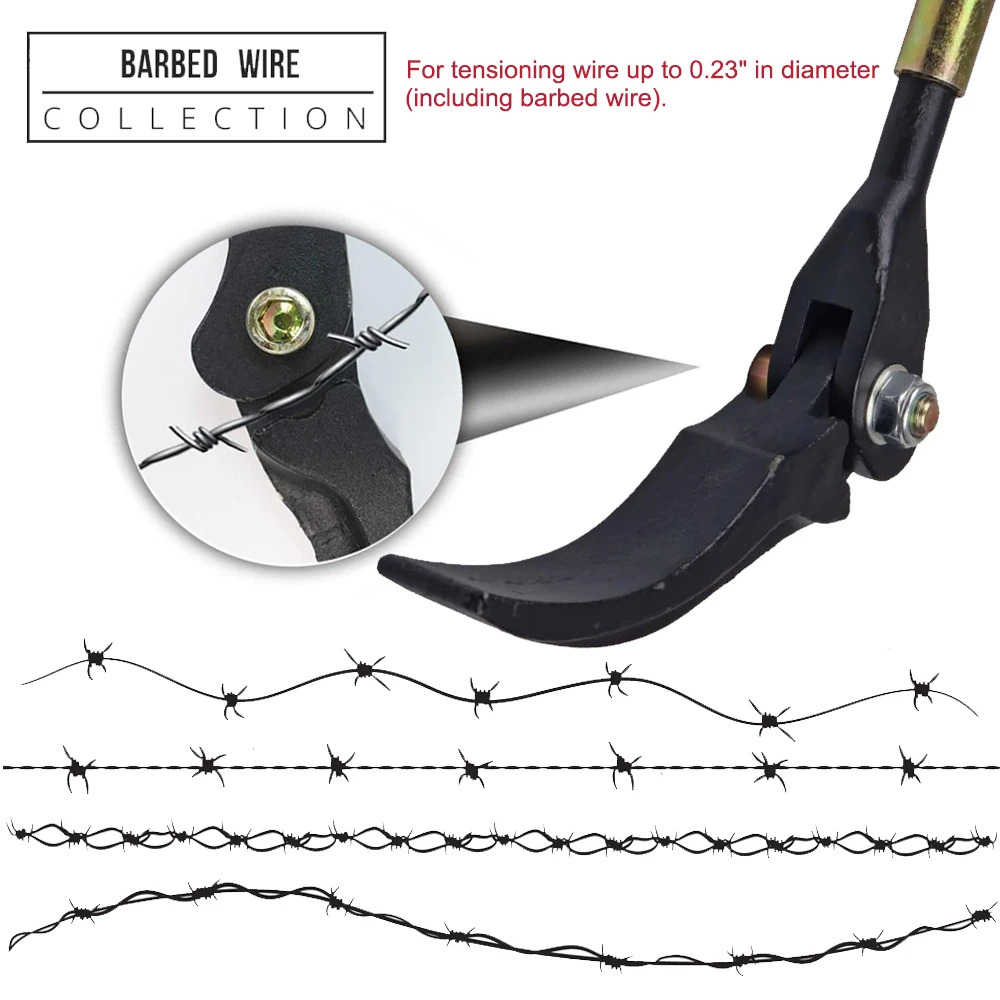 Fence Wire Stretcher Barbed Wire Fence Tensioner Easy Wire Puller for Creating and Repairing Agricultural Fencing 4
