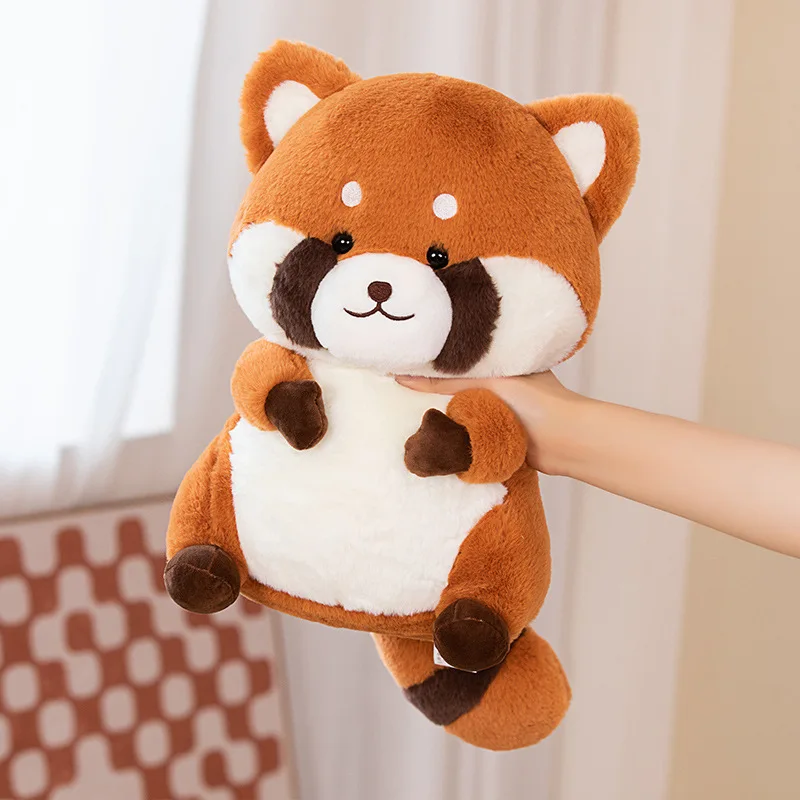 35cm Cute Round Fatty Raccoon Plush Toy Lovely Raccoon Stuffed Animals Plushies Doll Pillow for Girls Children Soft Kids Toys
