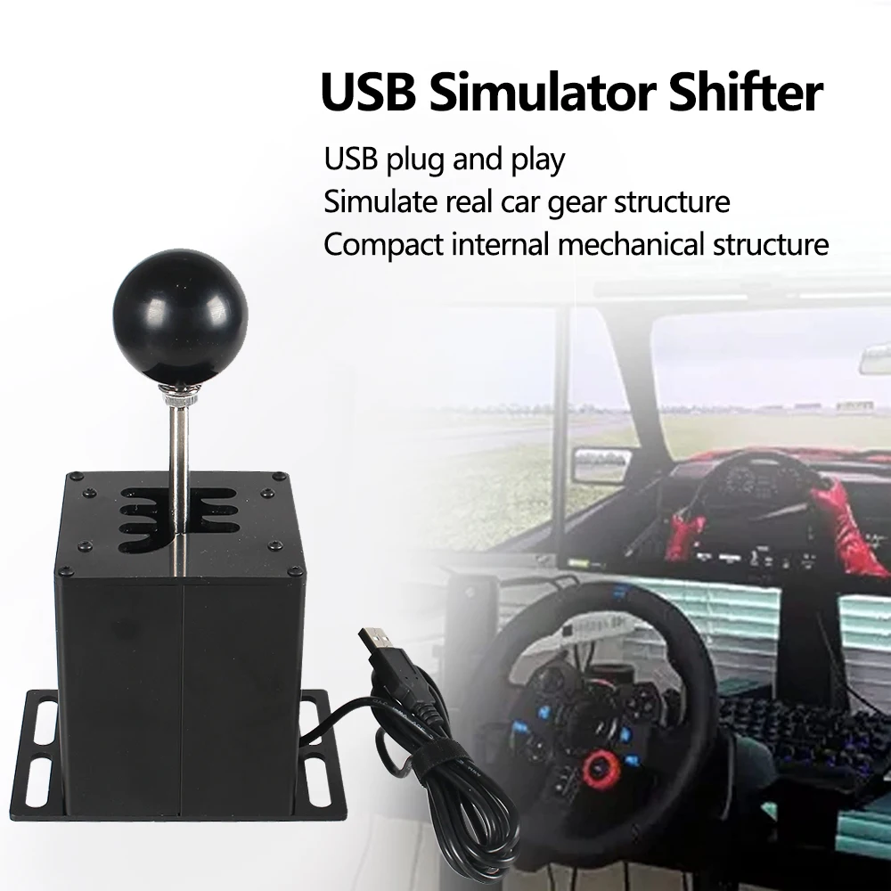 

Hot Sale PC USB H Gears Shifter Suit For Logitech G27 G29 G25 G920 For Thrustmaster T300RS/GT Shift Knob For ETS2