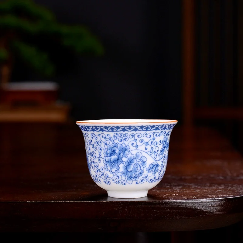Tea Cup Chinese Vintage Porcelain Ceramic Glaze Hand Made Teeware For Puer Green Tea Ceremony