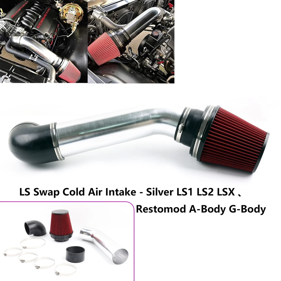 4" LS Swap Cold Air Intake Kit For LS1 LS2 LS3 LQ4 LQ9 Engines – Universal Fit For Chevelle, Camaro, GTO