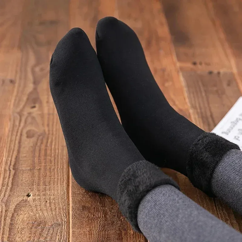 1/6pair Men Women Socks Winter Warm Snow Socks Thickened Socks Add Velvet Unisex Socks Lolita Dew Ankle Bare Fun Kawai Sox Boots