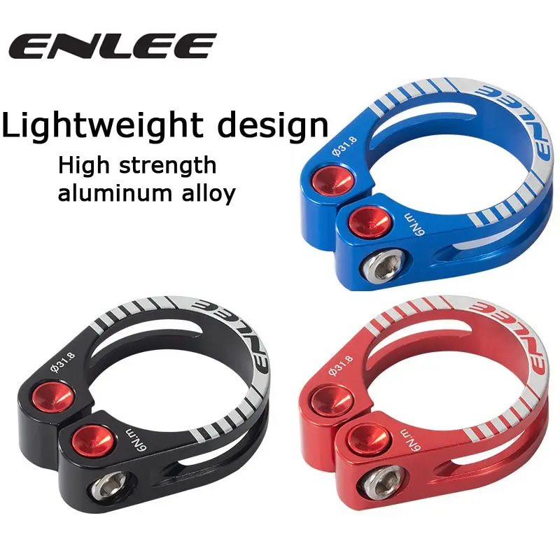 Bike Seatpost Clamp ENLEE CNC Aluminum Alloy Cycling Saddle For 31.8MM 34.9MM Bike Parts Seatpost