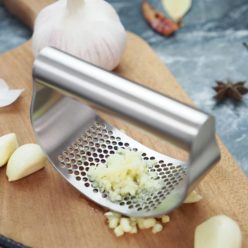 Description Picture 2 of itemStainless Steel Garlic Press, Heavy Duty Manual Ginger Crusher Mincer, Rocker Style Kitchen Gadget for Garlic Ginger, Easy Clean