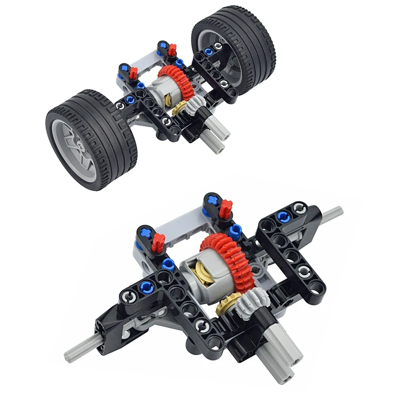 Mocテクニカルレンガ車のビルディングブロック4wdフロントアクスル