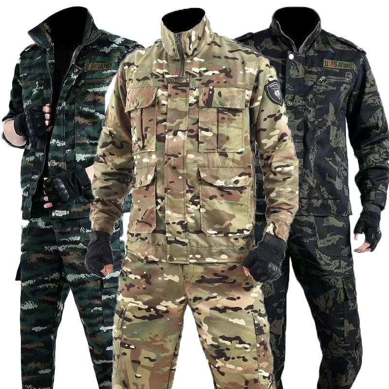 Men's Set Spring And Autumn New Outdoor Work Clothes Wearresistant And
