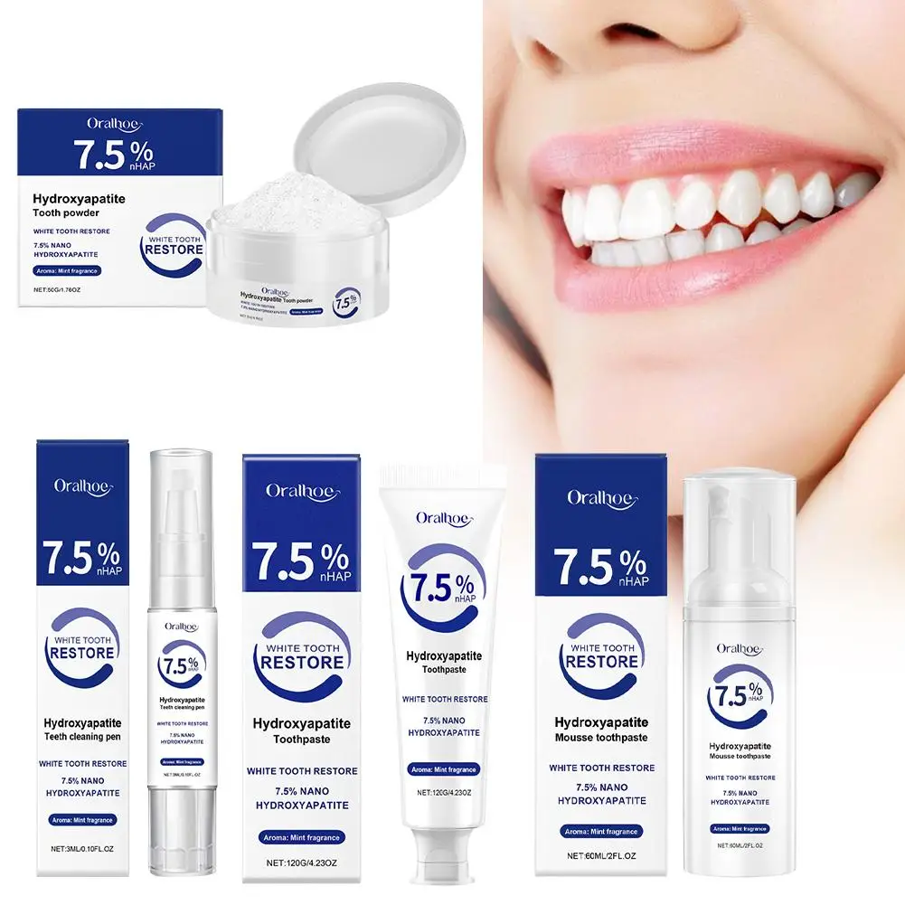 Hydroxyapatite Toothpaste Dental Plaque Stain Remover Cleaning Oral Fresh Breath Improve Sensitive Teeth Whitening Tooth Gel Pen