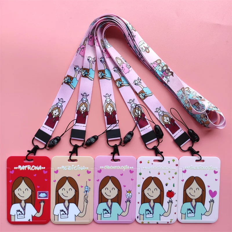 DoctorNurseIDCardHolderPrettyNeckStrapLanyardsNameBadge