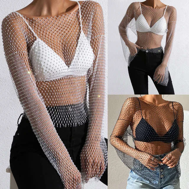 fishnet diamond top