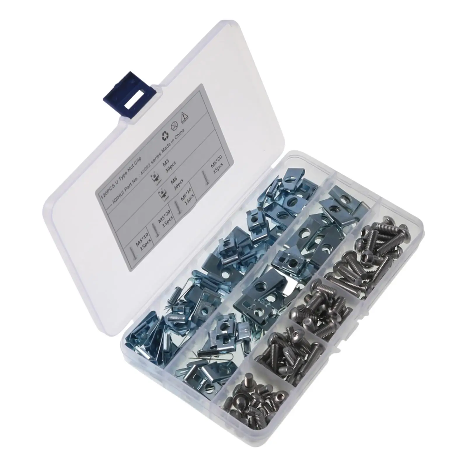 120Pcs Screw Nut Clip Set Easy Installation Fixing Bolt for Vehicle Car