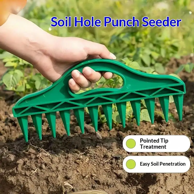 Easy Seed Planter Tool, Manual Spreader for Garden Beds, Prevents Overcrowding & Saves Seeds, Beginner-Friendly