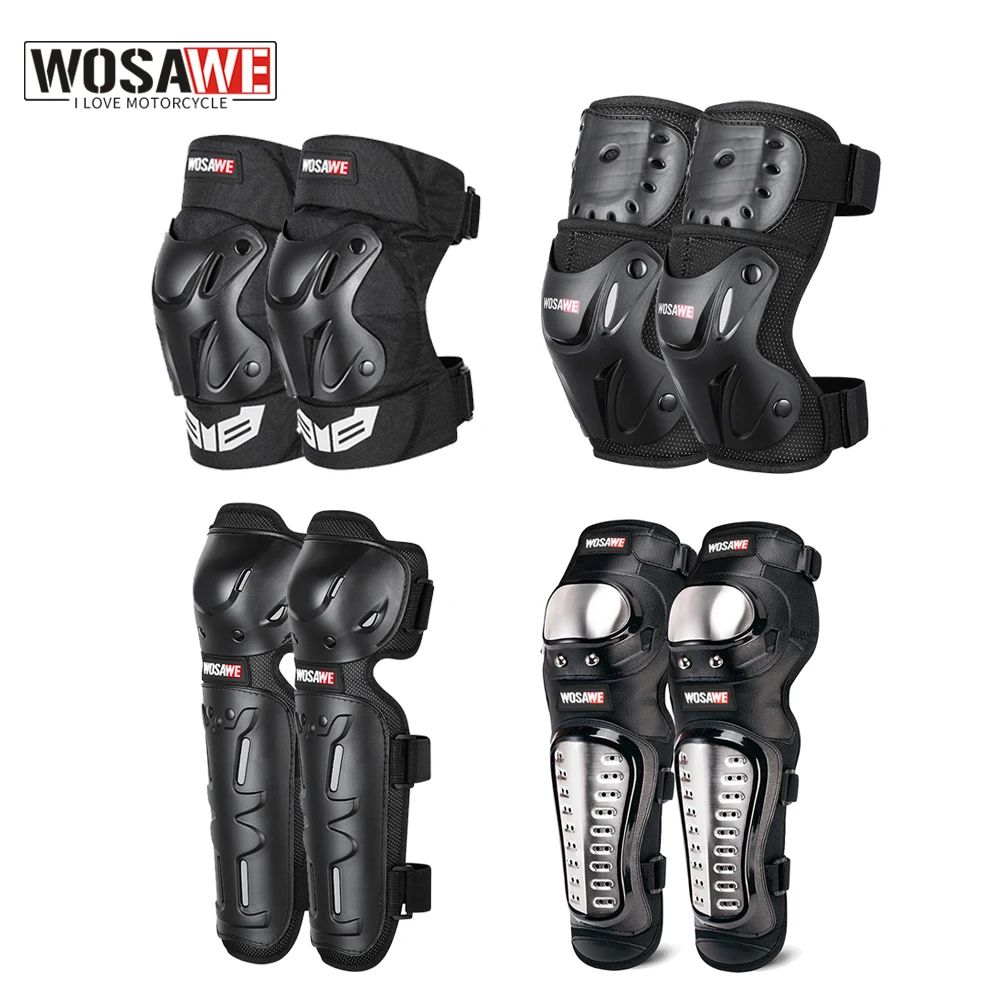 WOSAWE Motorcycle Knee Protector Bicycle Kneeling Cycling Bike Racing Tactical Skate Protective Knee Pads and Guard Elbow Pad