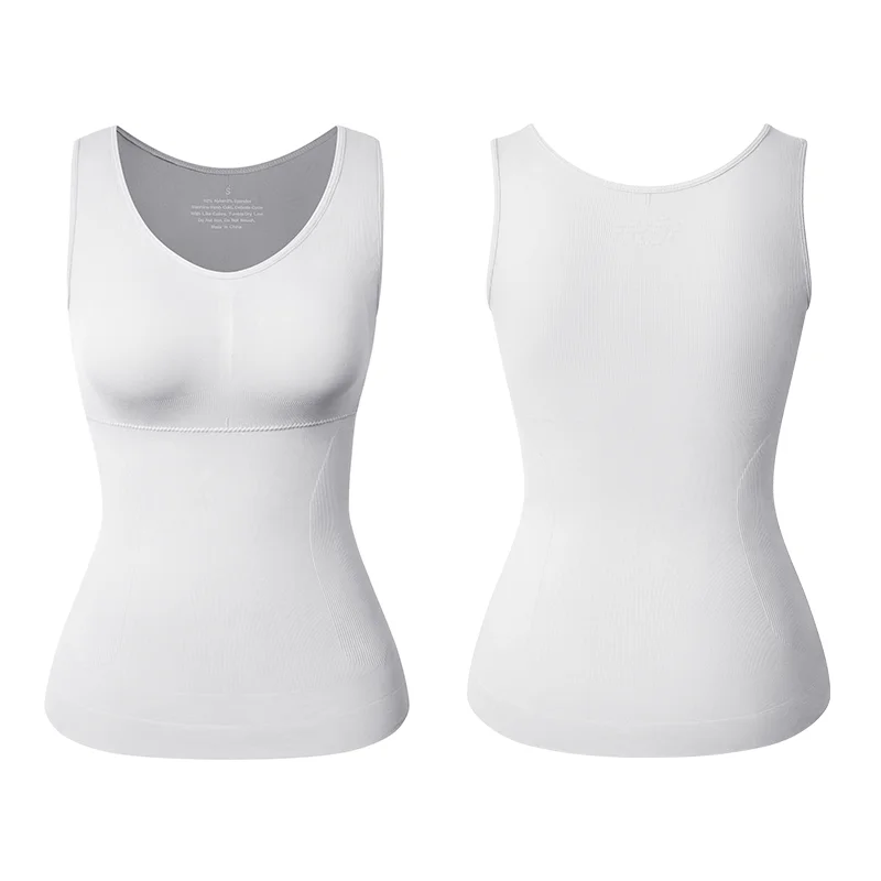 Plus Size Women Shapewear Tanks Top With Built in Bra MISS MOLY