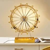 Netherlands Designer LED Ferris Wheel Table Lamp for Bedroom Living Kid Room Desk Decor Stainless Steel Rotating Night Lighting 2