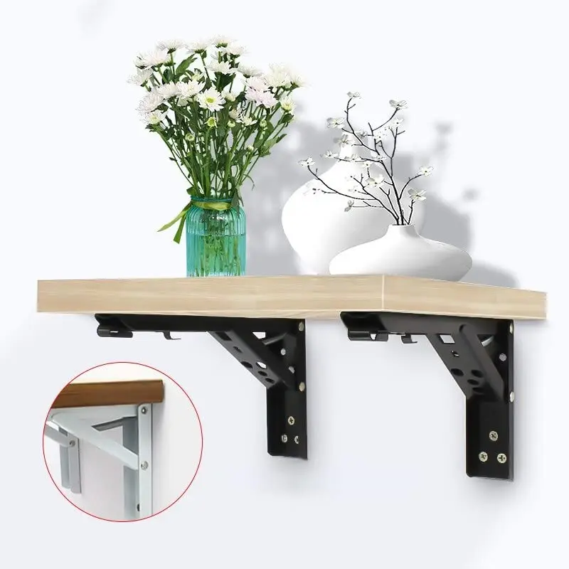 stainless triangle folding angle bracket ajustavel wall 01
