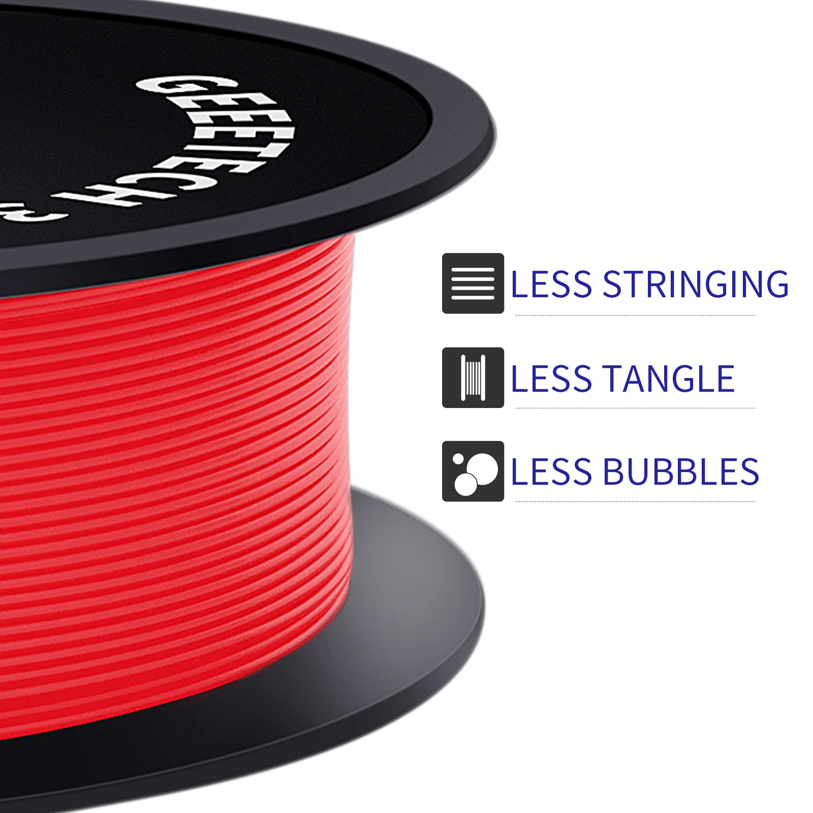 Geeetech 1kg 1.75 mm 1kg 2.2lbs Puro Petg Filamento da Impressora 3d Embalagem a Vácuo Emaranhado-livre Materiais de Impressão 3d - Imagem 2