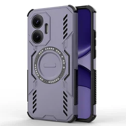 Advanced Heat Dissipation Protective Case with Lens Shield and Magnetic Wireless Charging for Poco F7 (Purple)