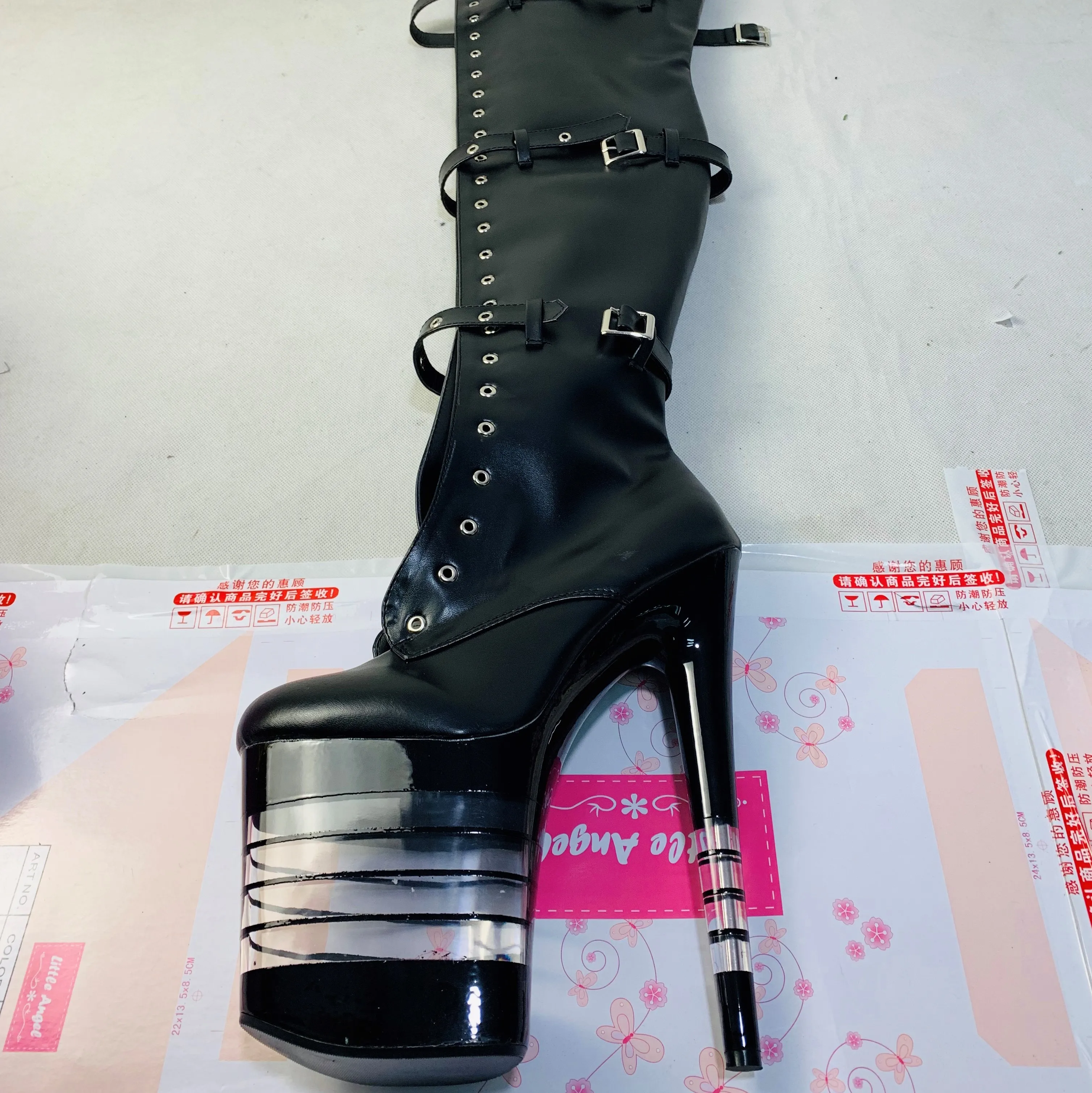 Sexy Thigh High Boots 8 Inch High Heels Fashion Platform Womens Over The Knee Boots 20cm High-Heeled Boots Pipe