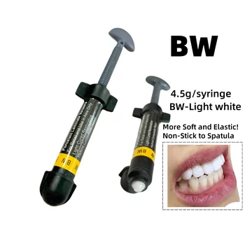 2 pezzi impiallacciatura dentale impiallacciature sbiancanti in resina composita la luce bianca più brillante cura nuovo tipo BW bianco chiaro 4,5 g/siringa
