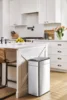 Kitchen Trash Can 60 Liter / 16 Gallon Automatic Trash Can with Butterfly Lid, Motion Sensor Garbage Can for Kitchen, Office, Li 2