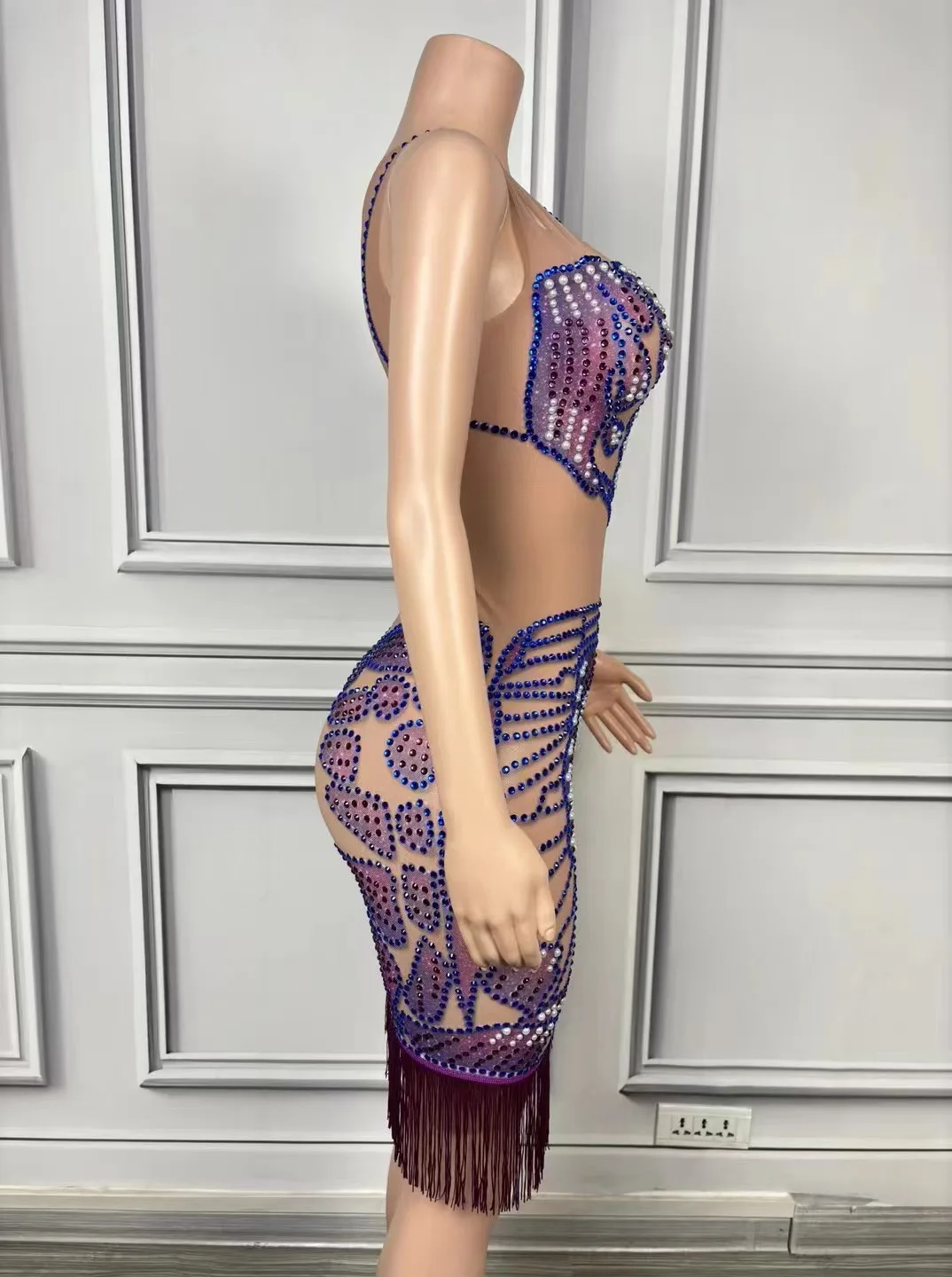 Vestido de noche morado elegante para cumpleaños, traje de fiesta