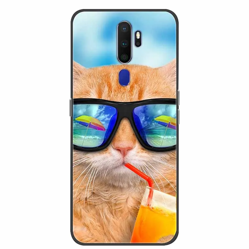 Elegant Marble Soft TPU Silicone Phone Case - Stylish Bumper Cover with Cat Design
