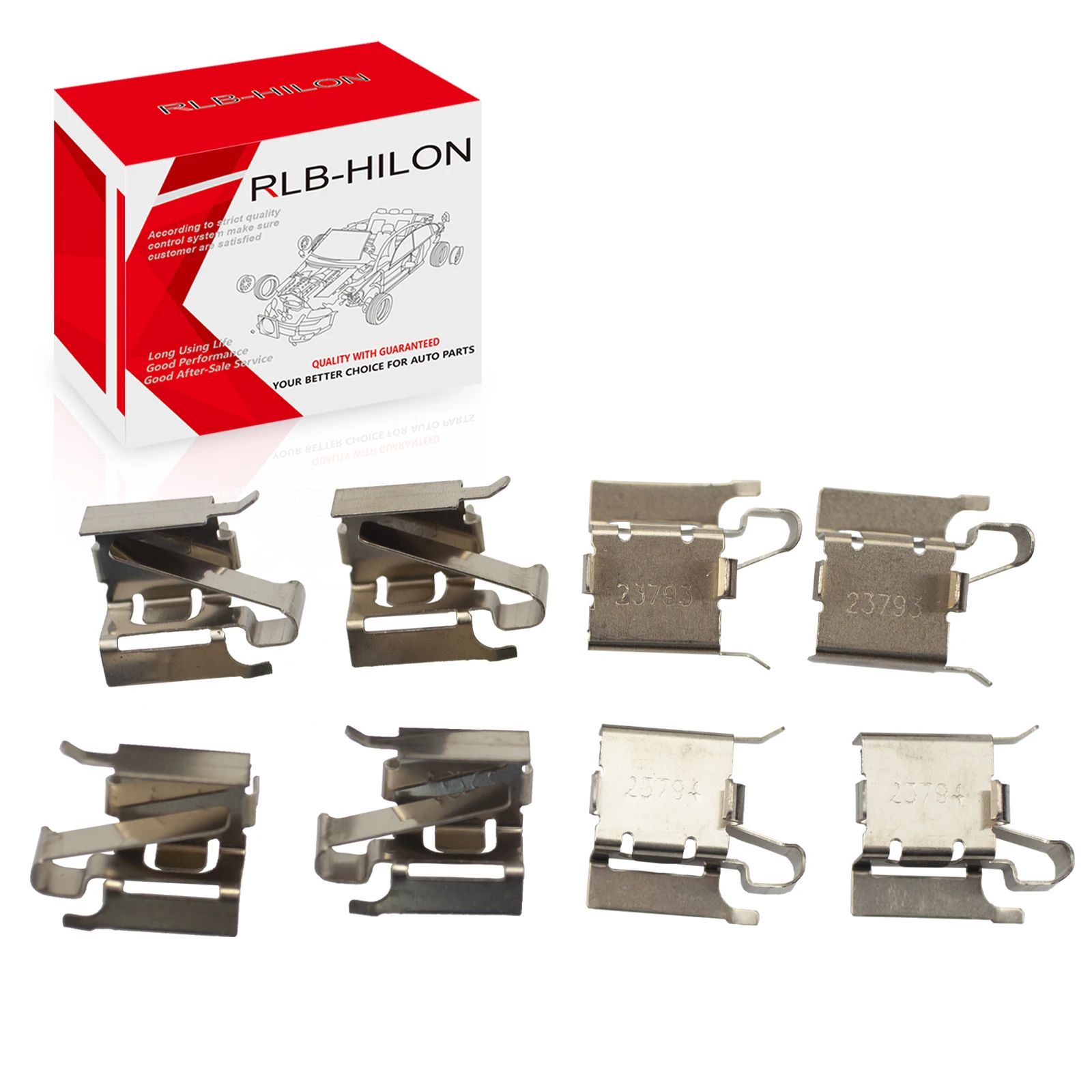 1set of 8pcs Brake Pads Clips Set for Toyota 0494742050