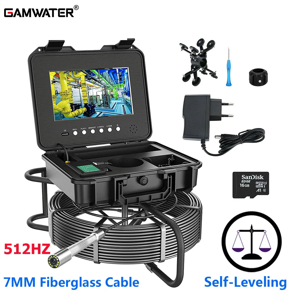 10" Dvr Pipe Sewer Drain Inspection Camera & 512hz Locator Auto Self