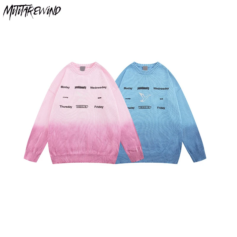 

Autumn Winter Fashion Casual Sweaters Couple Long Sleeve Streetwear Pullover O Neck Knitwear Versatile Knitted Warm Sweaters