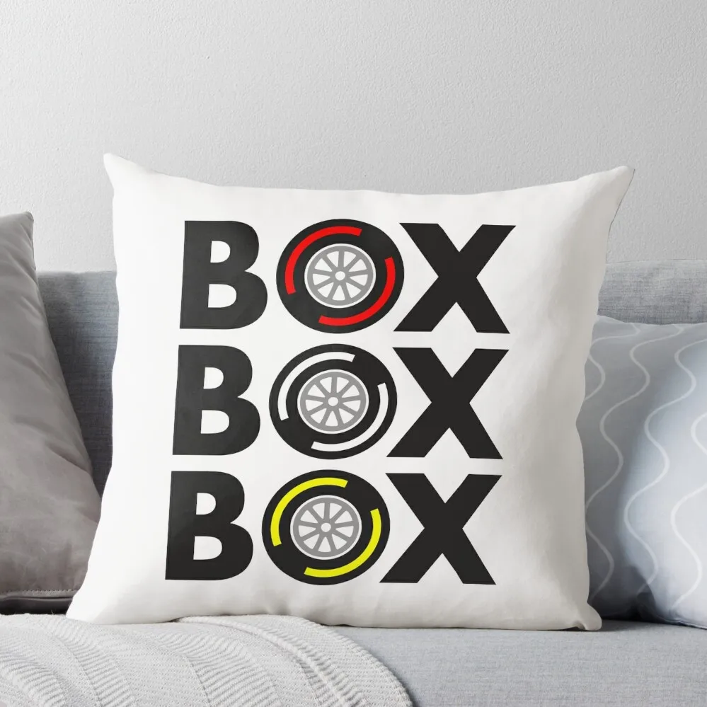 

Box Box Box F1 Tyre Compound Design Throw Pillow pillowcases for sofa cushions Decorative Cushions