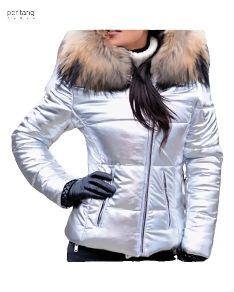 

2024 Artificial Raccoon Fur Collar Winter Jacket Women Winter and Autumn Wear High Quality Parkas Outwear Women Long Coats