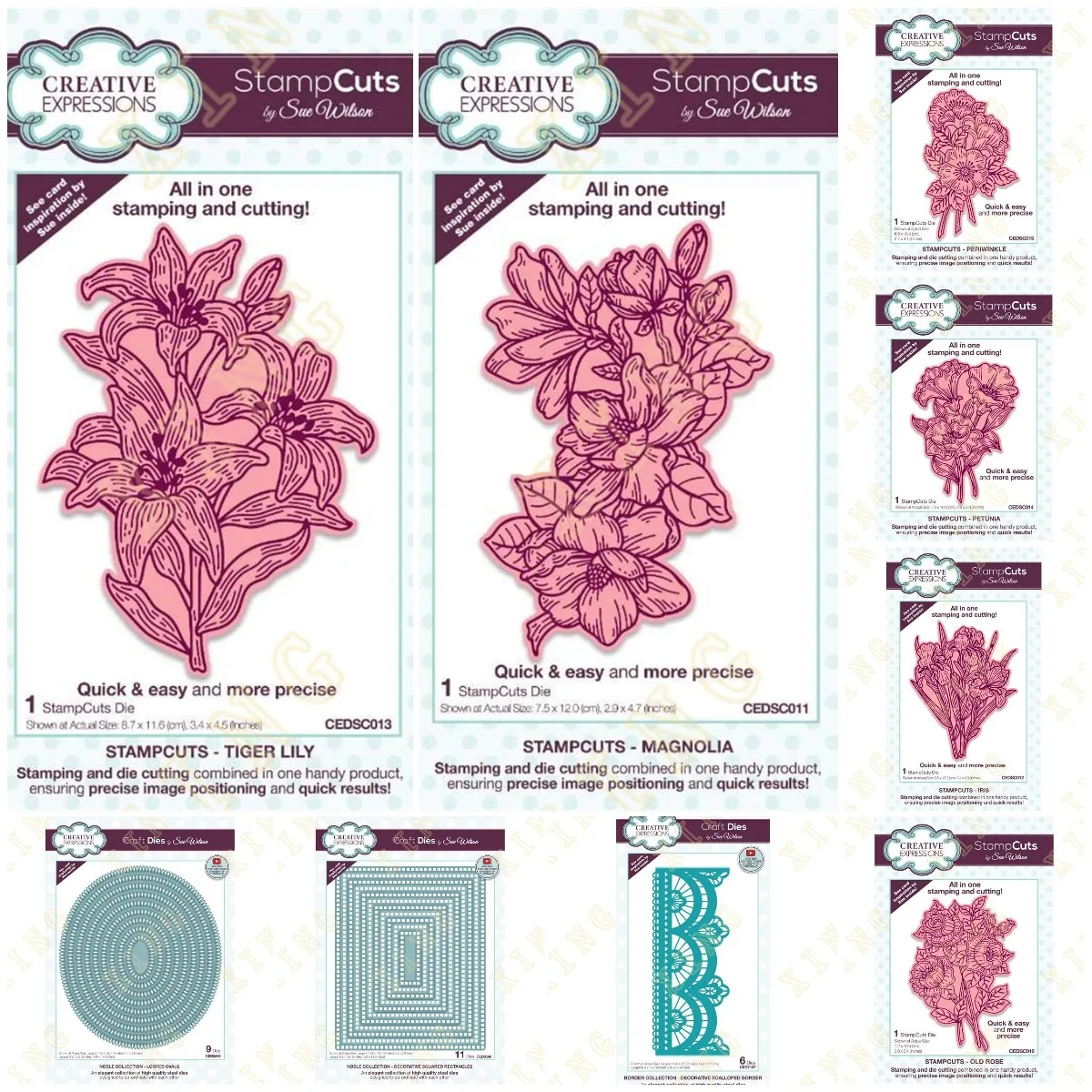 

New Arrival Flowers Scalloped Border Ovals Clear Stamps Metal Cutting Dies Sets for Diy Craft Making Greeting Card Scrapbooking