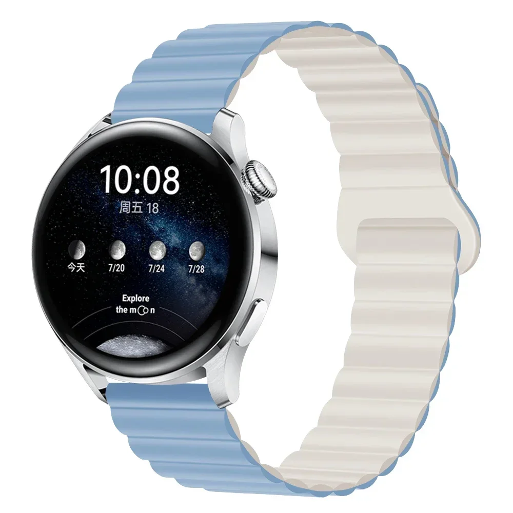 Magnetic Loop Silicone Strap - Versatile 20mm/22mm Wristband