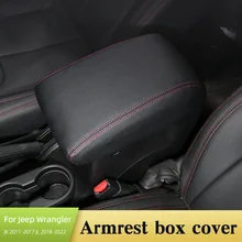 

Armrest Box Cover For Jeep Wrangler JL 2018-2022 JK 2011-2017 Strong And Durable Protect Decorative Car Accessories Black