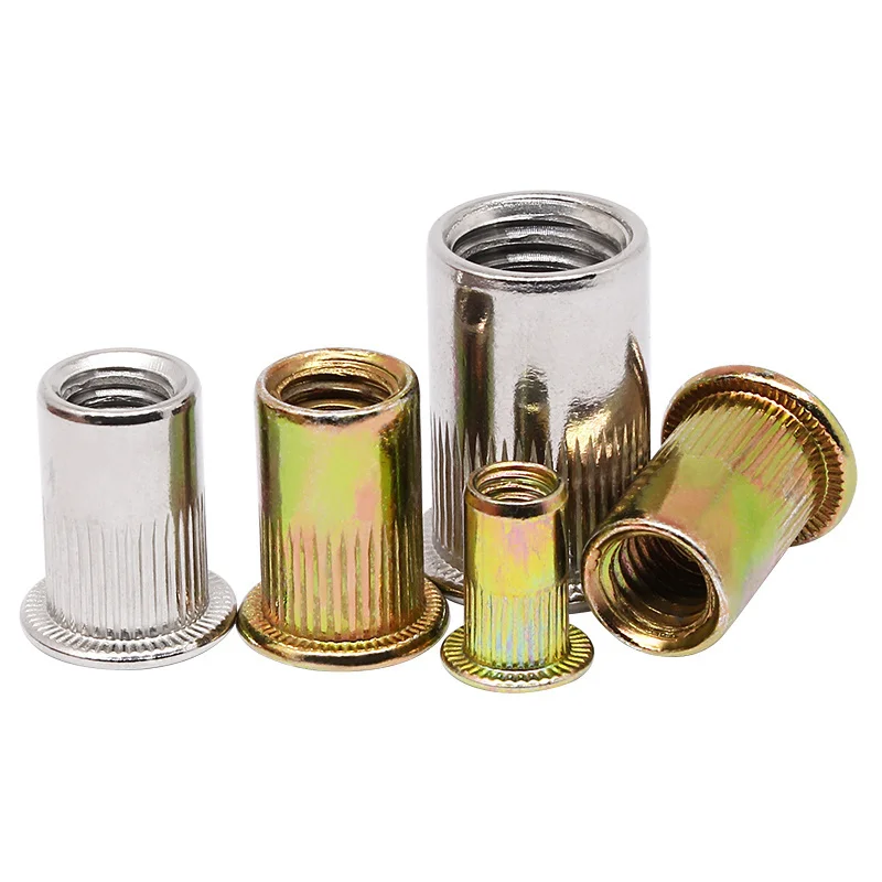 Rivet Nut 2/5/10/20/30pcs Blind Rivet Nut Stainless Steel Rivnut M3 M4 M5 M6 M8 M10 M12 Zinc Plated Threaded Inserts for Housings Panels