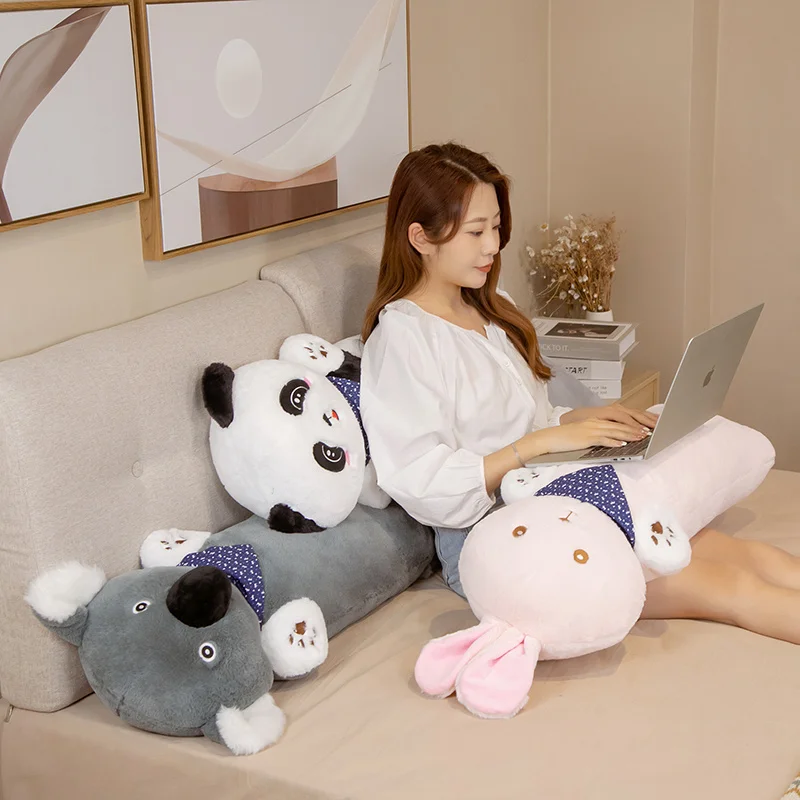 

Милая плюшевая кукла 55/110 см, мягкая набивная собака, кошка, свинья, кролик, медведь, подушка, детские подушки, плюшевые игрушки с длинным хвостом для сна, подарок, новинка 2022