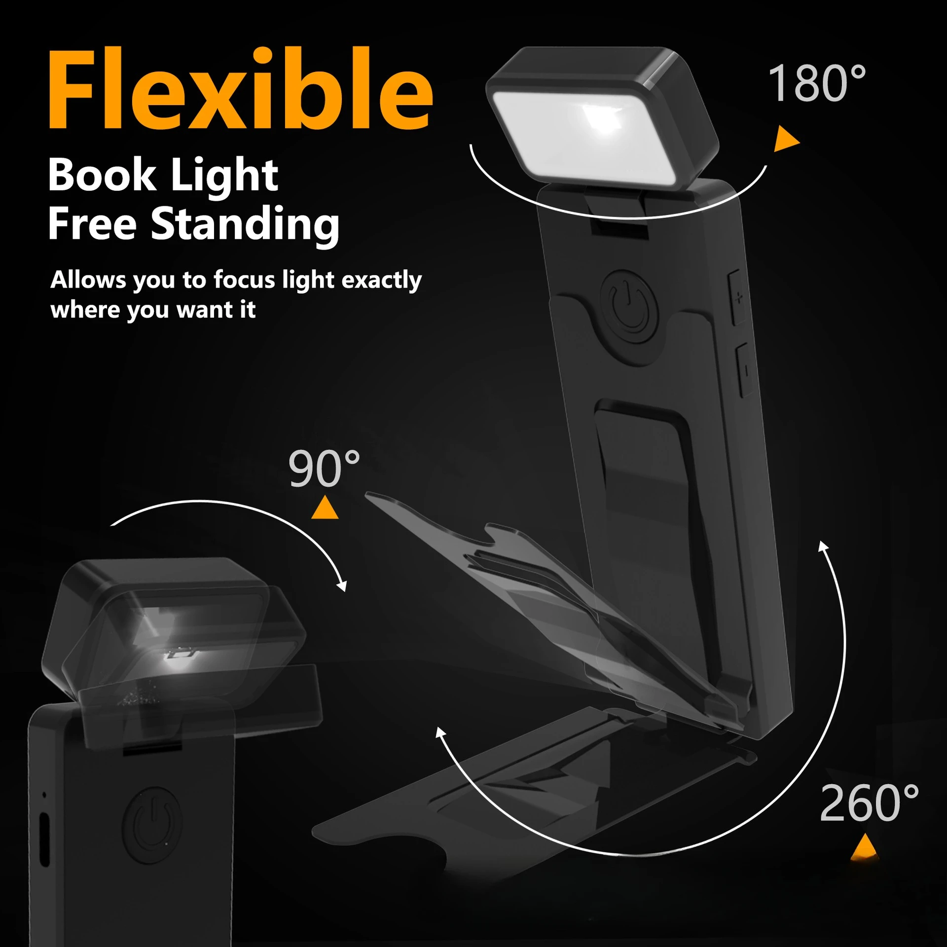 Folding Creative Mini Clip Light Portable Dormitory Bedside Learning Reading Eye Protection Charging Led Book Clip Night Light