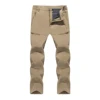 MAGCOMSEN Winter Fleece Men's Pants Warm Casual Straight Trousers 9 Pockets Waterproof Snow Hiking Pants 2