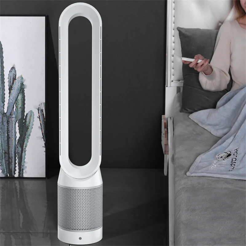220V Air Purification Circulation Bladeless Fan Ultra-Quiet Dormitory Desk Floor Electric Fan Tower Fan Bladeless Fan Room Fan 4